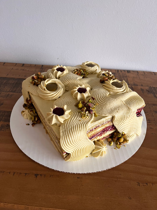 Pistachio Raspberry Cake